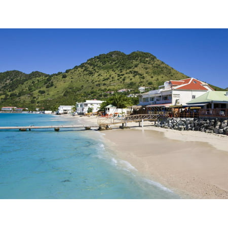 Beach at Grand-Case on the French Side, St. Martin, Leeward Islands, West Indies, Caribbean Print Wall Art By Gavin (Best Restaurants In St Martin French Side)
