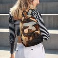 thumbnail image 6 of Picia Sky Sunset Bronze Dragon Printed Canvas Daypack - Stylish and Durable Vintage Compact Backpack - Class, Work, Travel, or Laptop Bookbag,Organized Compartments-Small, 6 of 6