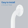 thumbnail image 4 of Medline Grab Bar Bathtub and Shower Handle for Seniors, 32In, 300 lb Capacity, Steel, White, 4 of 6