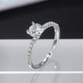 thumbnail image 3 of PERITANG Elegant Engagement Proposal For Women Gift for Wife Lightweight Shiny Cubic Zirconia CZ Ring Ideal Jewelry Gift Comes in Elegant Box, 3 of 8