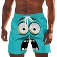 thumbnail image 5 of XINPING Men Plus Size Beach Shirt Breathable Hawaiian Print Quick-Dry Beach Swimming Shorts with Pockets Anti-Chafe Beach Shorts Bathing Suits, 5 of 5