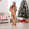 thumbnail image 3 of 1 Piece Adult Onesie Pajamas Cozy & Loose-Fit Sleepsuit Loungewear with Pockets Red and Orange Flowers X-Large, 3 of 7
