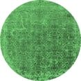 thumbnail image 1 of Ahgly Company Indoor Round Oriental Emerald Green Industrial Area Rugs, 5' Round, 1 of 4
