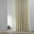 thumbnail image 6 of Calais Tile Beige Patterned Linen Sheer Curtain (1 Panel), Calais Tile Beige, 50W X 108L, 6 of 8