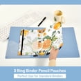 thumbnail image 3 of FORMRS 2 Pack Pencil Pouch for 3 Ring Binder with Clear Window Zipper Case, Orange Watercolor Bees, 3 of 6