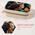 thumbnail image 5 of Owl Velvet Earring Organizer Jewelry Box with Removable Compartment - Portable Velvet Jewelry Organizer - Gift-ready Jewelry Boxes, 5 of 7