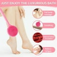 thumbnail image 4 of SUWU Silicone Back Scrubber for Shower Bath Body Brush with Long Handle, BPA-Free, Hypoallergenic, Eco-Friendly for All Skin Back Cleaning Wash for Men Women(Pink), 4 of 7