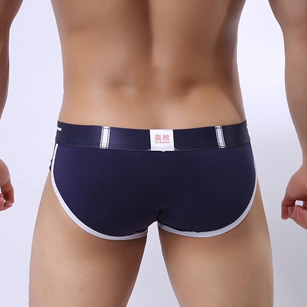 Men Breathable Soft Cotton Underwear Boxer Briefs Bulge Pouch Shorts Underpants