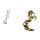 thumbnail image 5 of Grácil escultura de bailarina y majestuoso caballo. Elegante figura artística para decorar el dormitorio, la oficina, o la estantería de u, 5 of 8