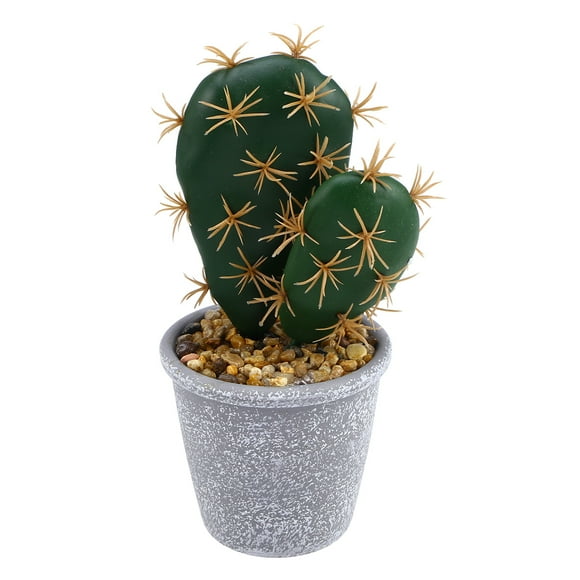 EeaseMX Simulación de plantas tropicales, cactus artificiales creativos, bonsái en maceta, decoración para el hogar y la oficina (maceta incluida) (Cactus)