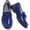 Blue, variant on Knivor Chunky Low Heel Slip On Loafers for Women Patent Leather Bow Vintage Loafers Round Toe Platform Shoes for Office Casual Walking Occasions