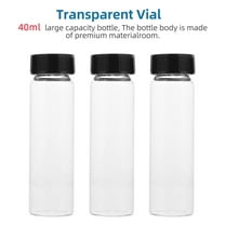 WHAMVOX  12 Pcs Glass Sample Vial Simple Refillable Transparent Travel