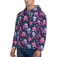 thumbnail image 3 of Naloa funny Skull daisy flower Men's Casual Hooded Collar Drawstring Hoodies Pullover Sweatshirts Casual Long Sleeve Shirts-3X-Large, 3 of 7