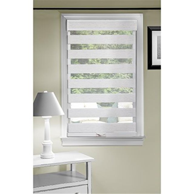 34 x 72 in. Cordless Celestial Sheer Double Layered Shade, Linen