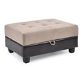 thumbnail image 2 of Ottomans With Storage(Not Include Sofa), Gallant G908-O Ottoman , MOCHA, Mocha Large Ottomans,Wood Living Room Ottomans, Furniture Primary Living Space Ottomans Gallant G908-O Ottoman , MOCHA, 2 of 4