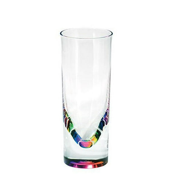 Merritt Rainbow Crystal Clear Acrylic Tumbler, 14-Ounce, Set of 6