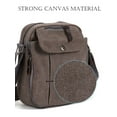 thumbnail image 6 of LAVA Small Canvas Crossbody Bag for Men Women Multi- Pockets Shoulder Purse Vintage Messenger Bags for Travel Work Business Gray, 6 of 11