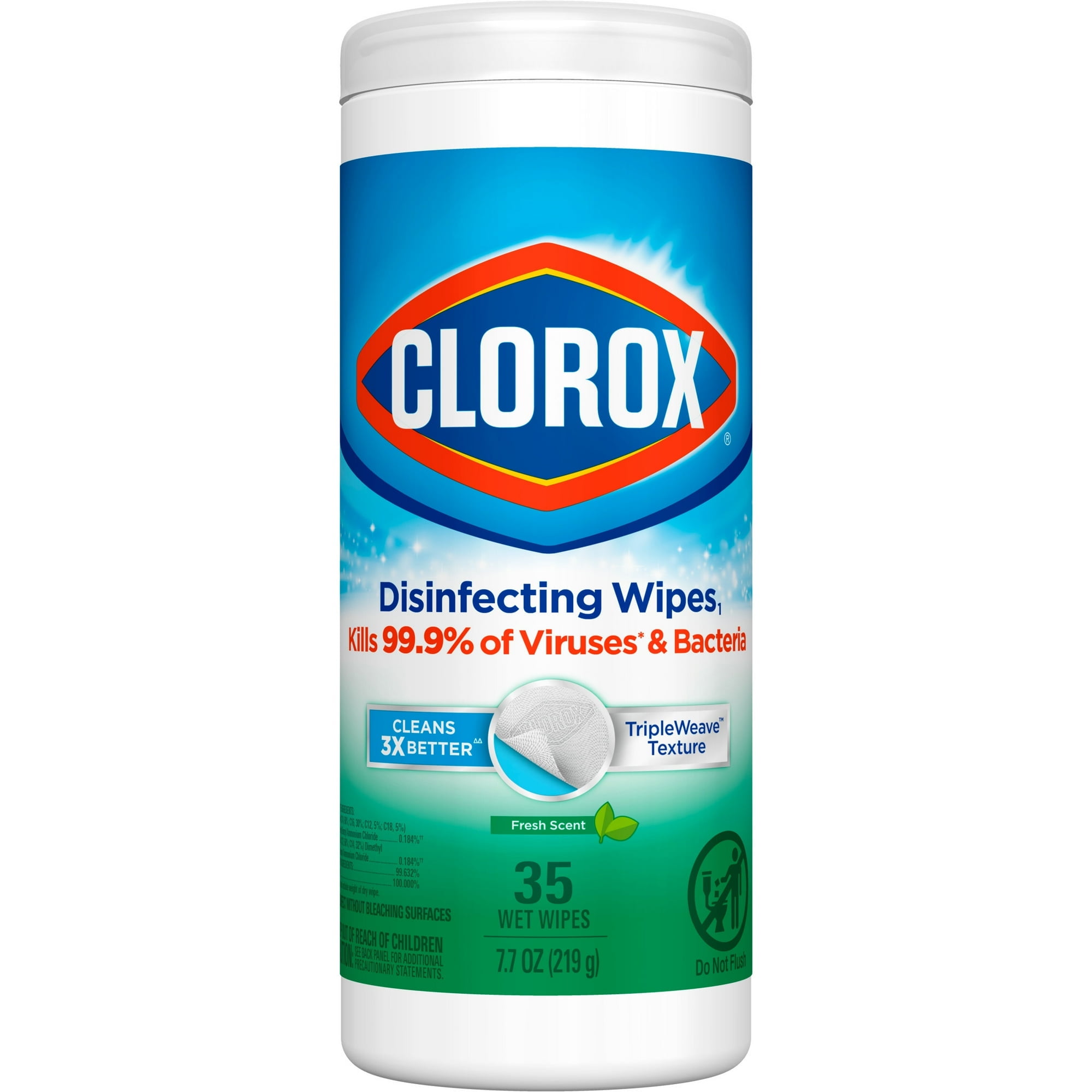 35-Count Clorox Bleach-Free Disinfecting Cleaner Wipes, Fresh Scent, (6-Pack)