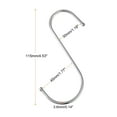 thumbnail image 2 of Uxcell S Hooks 4.53inches Stainless Steel Hanger for Hanging, Silver Tone 4Pack, 2 of 6