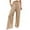 Khaki, variant on Ediodpoh Trousers Women Solid Color Wide Leg Loose High Waist Pants Casual Linen Sweatpants Women Khaki L