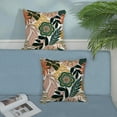 thumbnail image 3 of Boho Floral Pillow Covers 16x16 Inch Set of 2, Flower Spring Throw Pillows Rustic Vintage Decorative Summer Tropical Palm Leaves Pillowcase Linen Bohemian Outdoor Cushion Case for Home Decor, 3 of 6