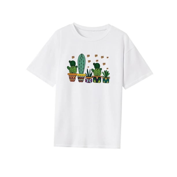 Camiseta para mujer Camiseta básica Activewear Camiseta con cuello redondo para senderismo, viajes, vacaciones L