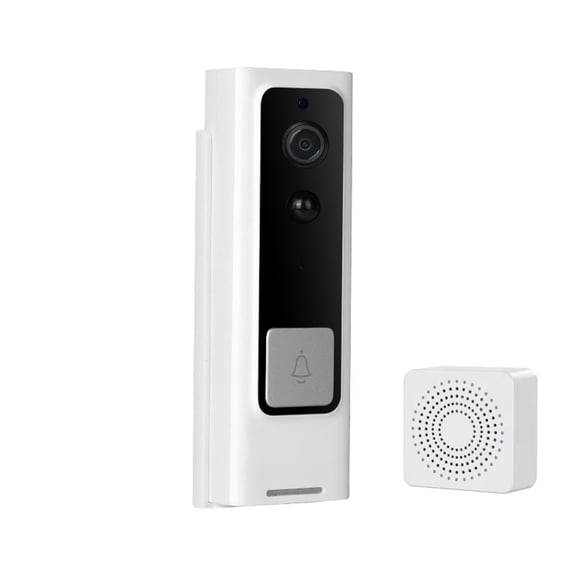 Matsuzay Timbre inteligente Timbre inalámbrico Cámara Visión Seguridad Móvil Mirilla Intercomunicador Vigilancia bidireccional Campanas Hogar Exterior Electrónica