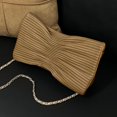 thumbnail image 4 of Bolso de lujo ligero a rayas y pliegues para mujer, cuadrado, personalizado, para cenas y fiestas, con un solo hombro, oblicuo, 4 of 5