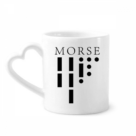 

Morse Code Point-Line Representation Mug Coffee Cerac Drinkware Glass Heart Cup