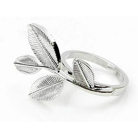 

Fennco Styles Delicate Leaf Metal Napkin Rings Set of 4