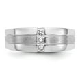 thumbnail image 4 of 14K White Gold Ring Band Men's Diamond Square Polished & Satin, Size 6, 4 of 5