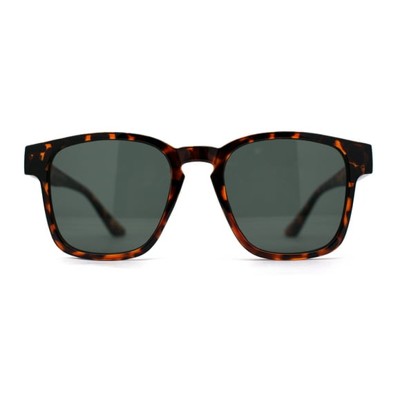 Gentlemans Fashion Rectangle Keyhole Retro Horn Rim Sunglasses Tortoise Green