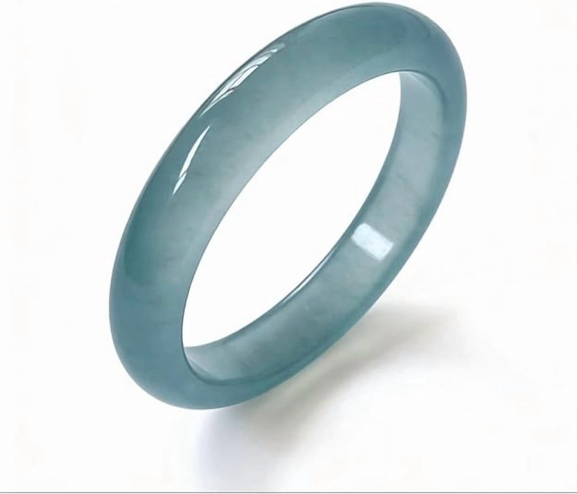 Jade Bangle Bracelet, Light Blue-Green Jade Stone,Natural Jade Bangle Bracelet for Women Classcial Retro Chinese Style Hand Jade Bracelets with Gift Box