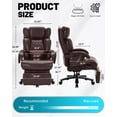 thumbnail image 6 of 800LBS Relax Office Chair with Foot Support & 8-Zone Soothing Warmth for Larger Users, Big and Tall Ergonomic Executive Tilt Desk Chairs for Home Office Managerial Use, 6 of 7