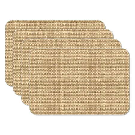 

CounterArt Taupe/Natural 4-Pack Faux Basket Weave Design Reversible Tabletop Placemats