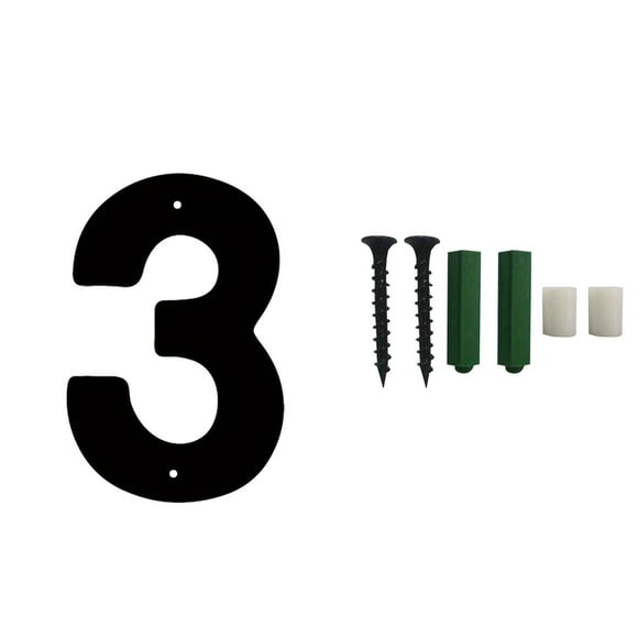 Ovzne Three-dimensional Iron Art Number House Number Screw Home House Number Sign On Clearance