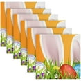 thumbnail image 6 of Dreamtimes Easter Bunny Eggs Cloth Napkins Set of 1, Oversized Washable Reusable Polyester Dinner Table Napkins for Family, Restaurant, Party Decor, 20"x 20", 6 of 7