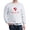 Ash Gray, variant on - Delta Chi Vertical Red Logo Sweatshirt - Crew Neck Sweatshirt