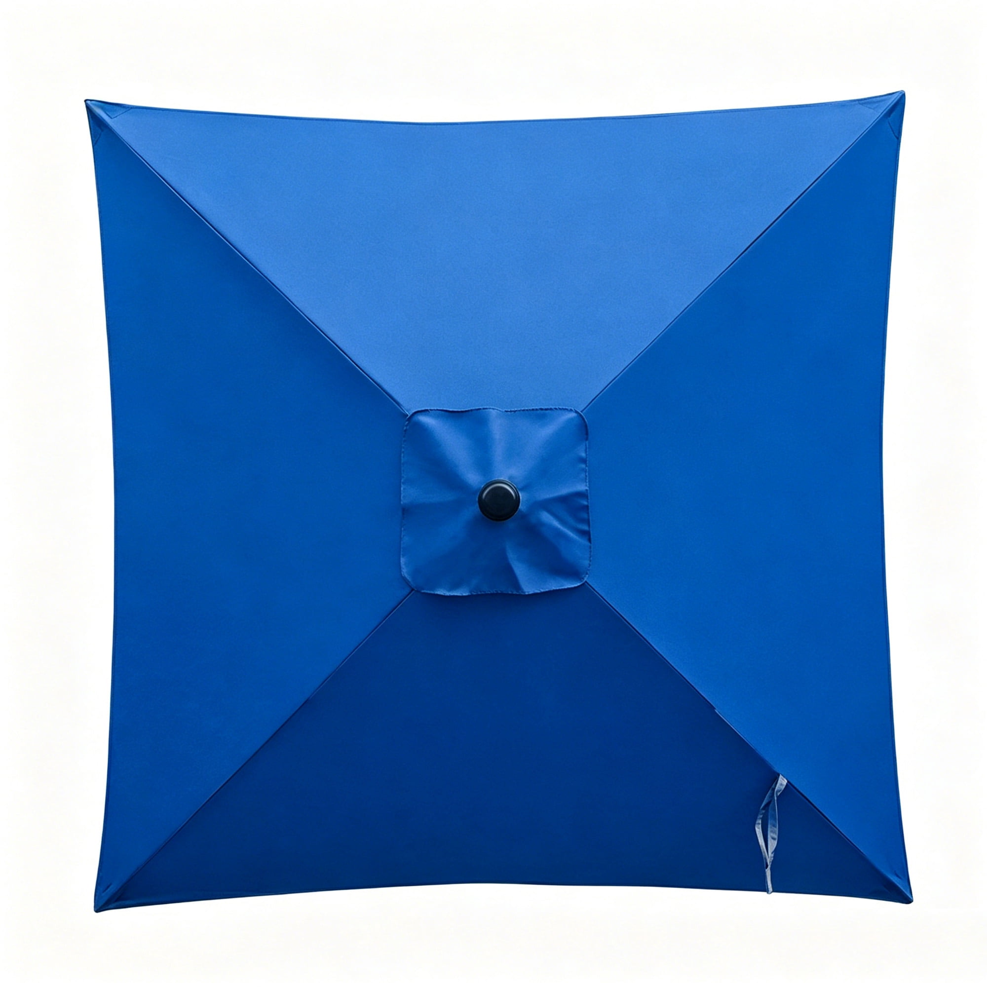Kool 6.5 ft Square Outdoor Patio Market Umbrella with Push Button Tilt and Crank Handle, Royal Blue