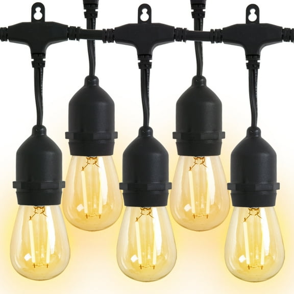 Outdoor String Lights LED Patio Lights Weatherproof Strand Edison Vintage Bulbs Hanging Lights String Commercial Decor Decorative Cafe Backyard