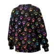 thumbnail image 5 of HELLHERO Paw Print Pullover Sweatshirt for Women Fall Winter Oversized Sweatshirt 2025 Long Sleeve Crewneck Pullover Tops Size M, 5 of 7