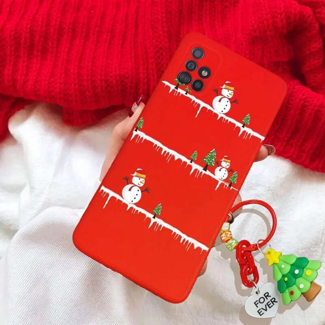 Christmas Reindeer Santa Claus Key Chain Case For iPhone 15 Pro Max 15 Pro For iPhone 15 Plus Hat Tree Snowman Tpu Cover