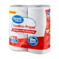 thumbnail image 4 of Toallas de papel Great Value multicorte grande 170 hojas dobles 2 pack, 4 of 4
