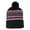 Black/ White/ Grey/ Red, variant on Striped Pom-Pom Cuffed Beanie 12" Acrylic/Polyester Soft Winter Hats Cuffed Knit Beanie (Maroon/ White/ Grey, One Size)