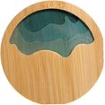 thumbnail image 1 of Er Round Tea Mat Bamboo Ers Epoxy Resin Transparent Art Crafts (1pc), 1 of 5