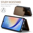 thumbnail image 4 of 1SaniMore for Samsung Galaxy A14 5G Wallet Case, RFID Blocking PU Leather Kickstand Credit Slots Flip Folio Protective Case, Double Magnetic Clasp Durable Shockproof Cover for Samsung A14 5G, Brown, 4 of 9