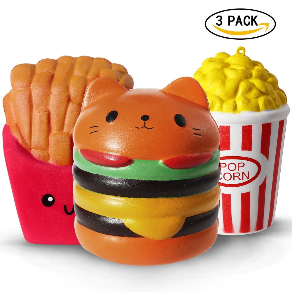 Hamburger Simulation Home Decor Model Bun Squeeze Hot Dog Charm Bread Strap Toy 
