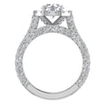 thumbnail image 3 of Wedding Ring Set 14K White Gold Halo Rings for Women 7.40 MM 5.15 Carat (Moissanite Center), 3 of 5
