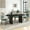 Green 4PCS, variant on KATBOC Modern Dining Table and Chairs Set, 70in MDF Table with 4 Padded Boucle Chairs,Mid-Century for Home, Kitchen, Family Gatherings, Black&White