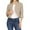Khaki, variant on Hvyesh Women Casual Blazer Plus Size Long Sleeve Open Front Cardigan Outwear Basic 2025 Solid Short Jacket Coat